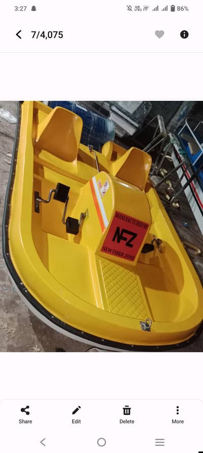 paddle boat 2 seater fiberglass important design