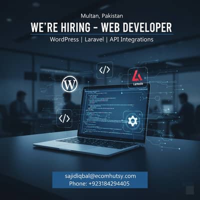 Web Developer Required in Multan (WordPress / Laravel) +92 318 429440