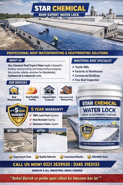 ROOF water proofing and Heat proofing leakage control