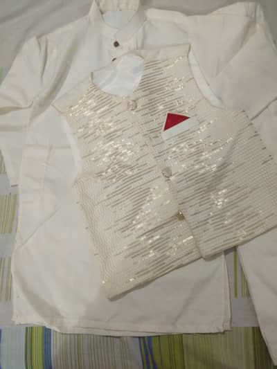 Shalwar Qameez Waist Coat Kids Dress Available For Sale