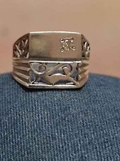 Diamond natural ring chandi ki hai