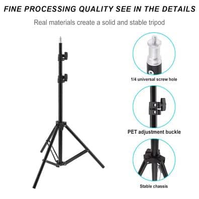 210cm Selfie Ring Light Portable Tripod Stand For Live Photo Studio