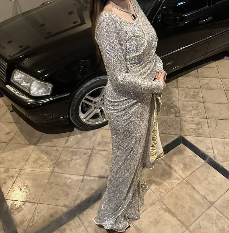 Silver- Sequence Saree 2