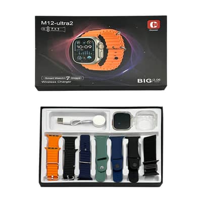 M12 Ultra2 Smartwatch with 7 Straps