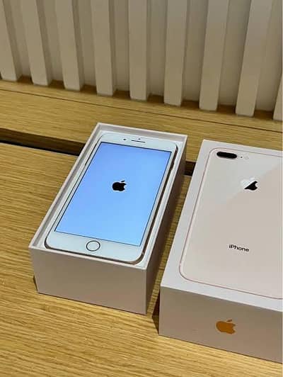 iPhone 8plus PTA approved with box my WhatsApp 033141.89. 217