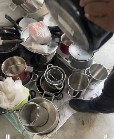 None stick and steel utensils cutlery kitchen items per KG for sale