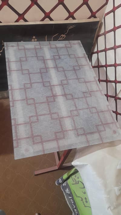 Table,top Glass,iron structure