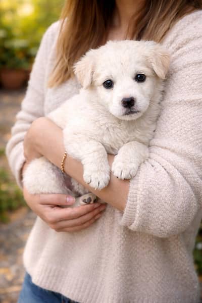 Cute White Puppy for Sale – Healthy & Active