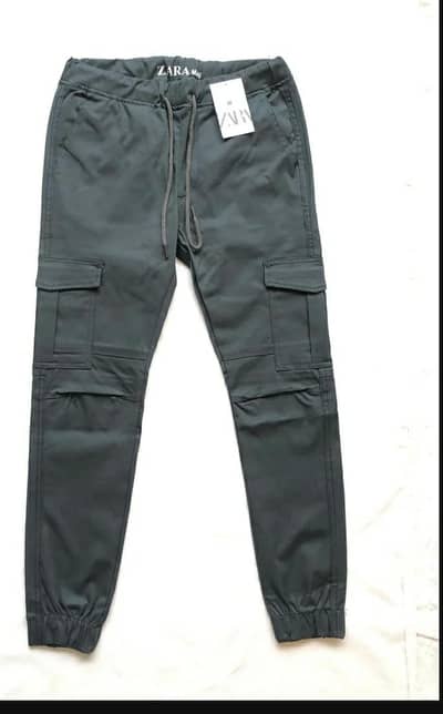 cargo trousers black 6 pocket  for men
