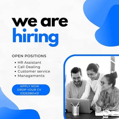 New Hiring only for Karachi male and female