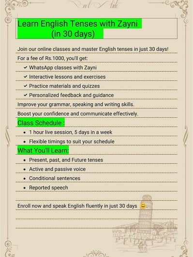 English Tenses Course