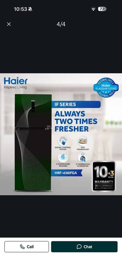 Haier refrigerator with inverter
