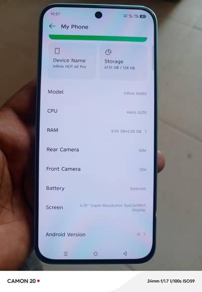 Infinix hot 60 pro only box open