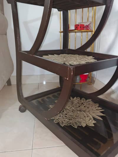 Tea Trolley Like a Brand new Wooden Matrial