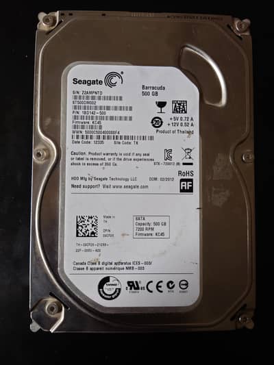 500 GB hard drive