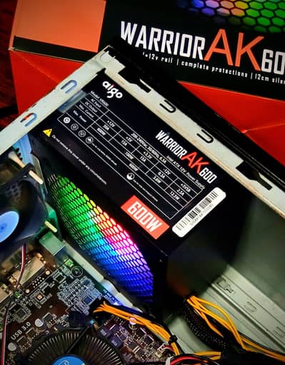 600W RGB Gaming Power Supply, 4 Months Used, Mint Condition.