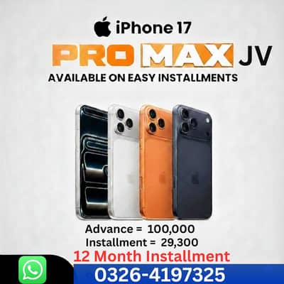 Apple iPhone 17 Pro Max JV On Easy Installment ( Lahore only