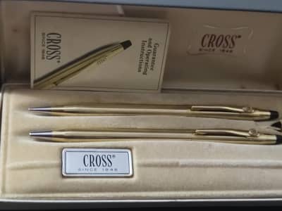 RARE VINTAGE CROSS CENTURY SET FULL 10K GOLD BODY(Made in Ireland]