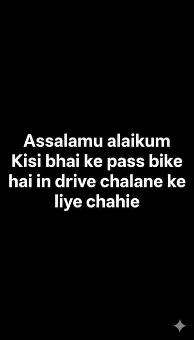 bike needed for indrive