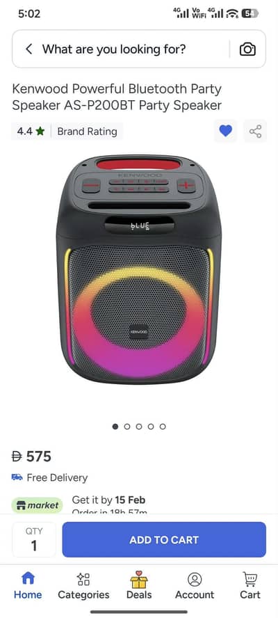Kenwood Powerful Bluetooth Party Speaker AS-P200BT Party Speaker