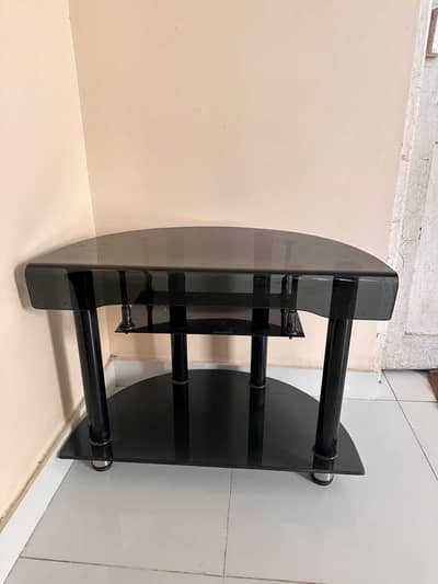 black glass modern table