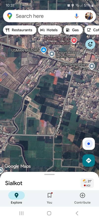 35 Marla plot main wazirabad road near sambryal