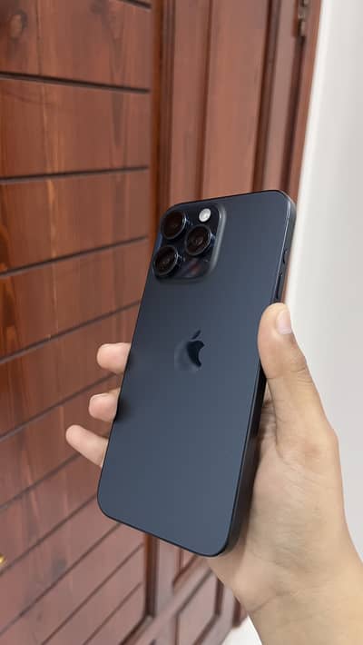 Iphone 15 pro max blue titanium excellent condition 256gb non pta jv
