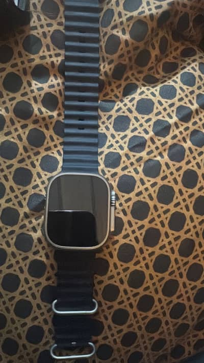 Apple watch Ultra titanium case midnight ocean band