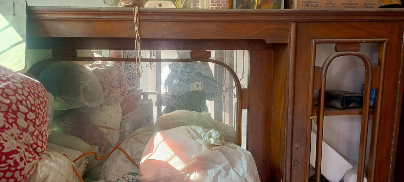 Double Bed Foam & Dressing Table Solid Wood 8