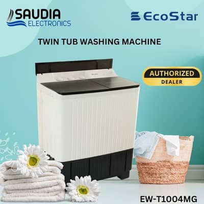Ecostar Twin Tub washing Machine 10kg EW-T1004MG NEW MODEL |