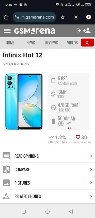 Infinix hot 12 6/128