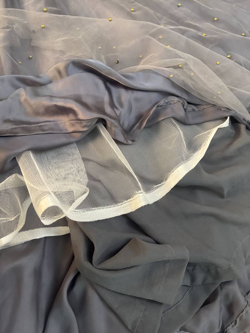 Embroidered Net maxi long | kaam wali maxi 3