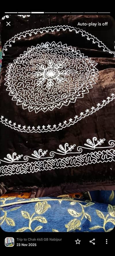 Single Bed Velvet Embroidered Razai Set – Soft & Luxury Look