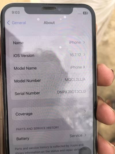 I phone x 64gb health 72 all ok