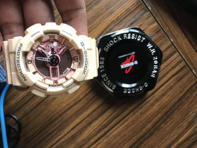 Casio G Shock Pink Cream Watch With Rose Gold Face 5146 GA- 110gb.