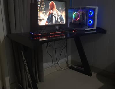 Gaming PC Setup With Table
