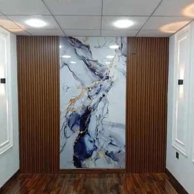 Media wall-Pvc Marble sheet-Wallpapers 3d-glossy flooring-Ps panels