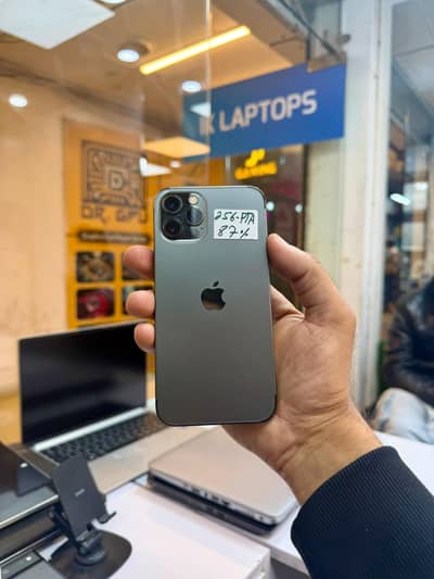 iphone 12 pro 256gb PTA approved 87 battery h not boosted original