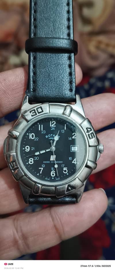 Rotary quartz sapphire crystal watch Swiss Made