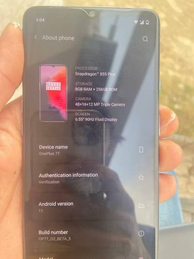 OnePlus 7T 8GB/256GB – 9/10 Condition, Back Crack