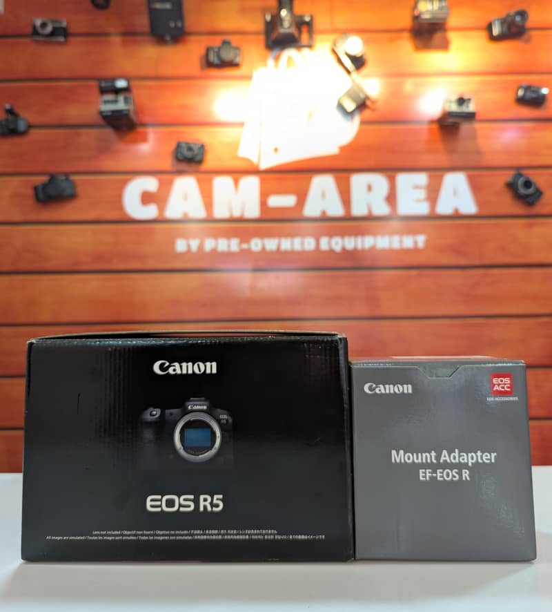 CANON EOS R5 WITH CONVERTER, LIKE NEW CONDITION, complete Box - Digital ...