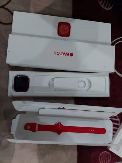 Apple Watch  Series 8 45mm Red Alu Red Band cel