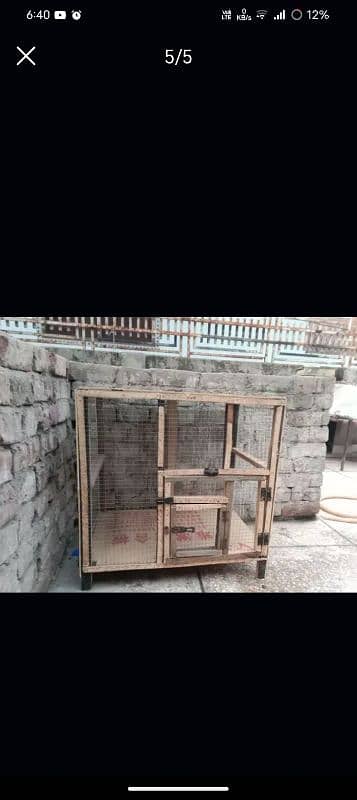 new woodencage for sale double doors 3ft front 2 ft height 2 ft side