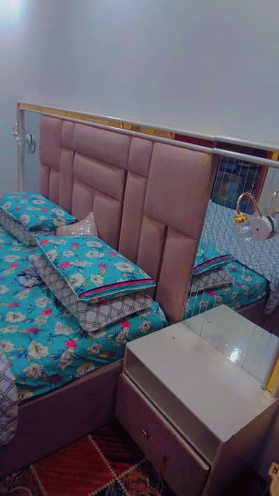 King size bed  with side tabel