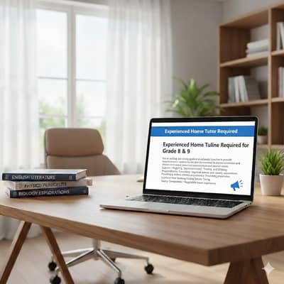 Experienced Home Female Tutor Required for Grade 8 & 9.