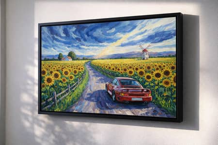 "Speed and Solace" Framed painting