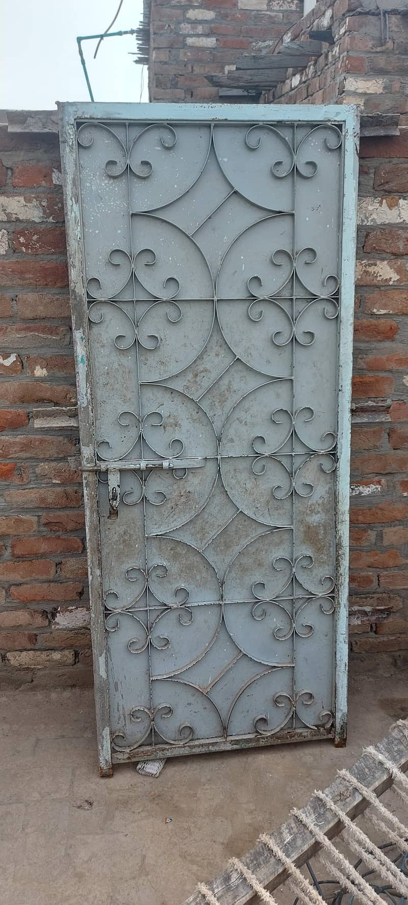 Door old solid iron 0