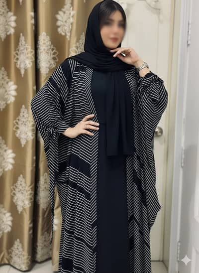 Abaya/ Trending Abaya/ ​Premium Butterfly Abaya 4-Piece Set | New De