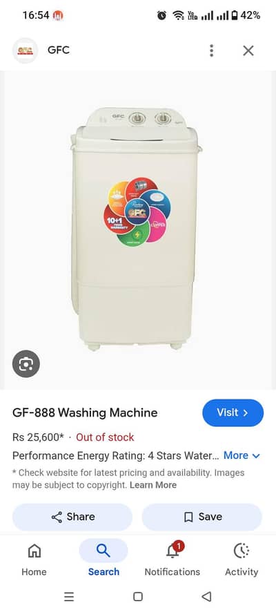 gfc washing machine