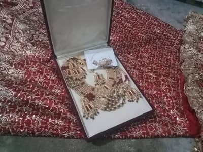 Bridal Lehnga|Red Wedding Dress|Bridal Jewellery Set|Party Wear Dress